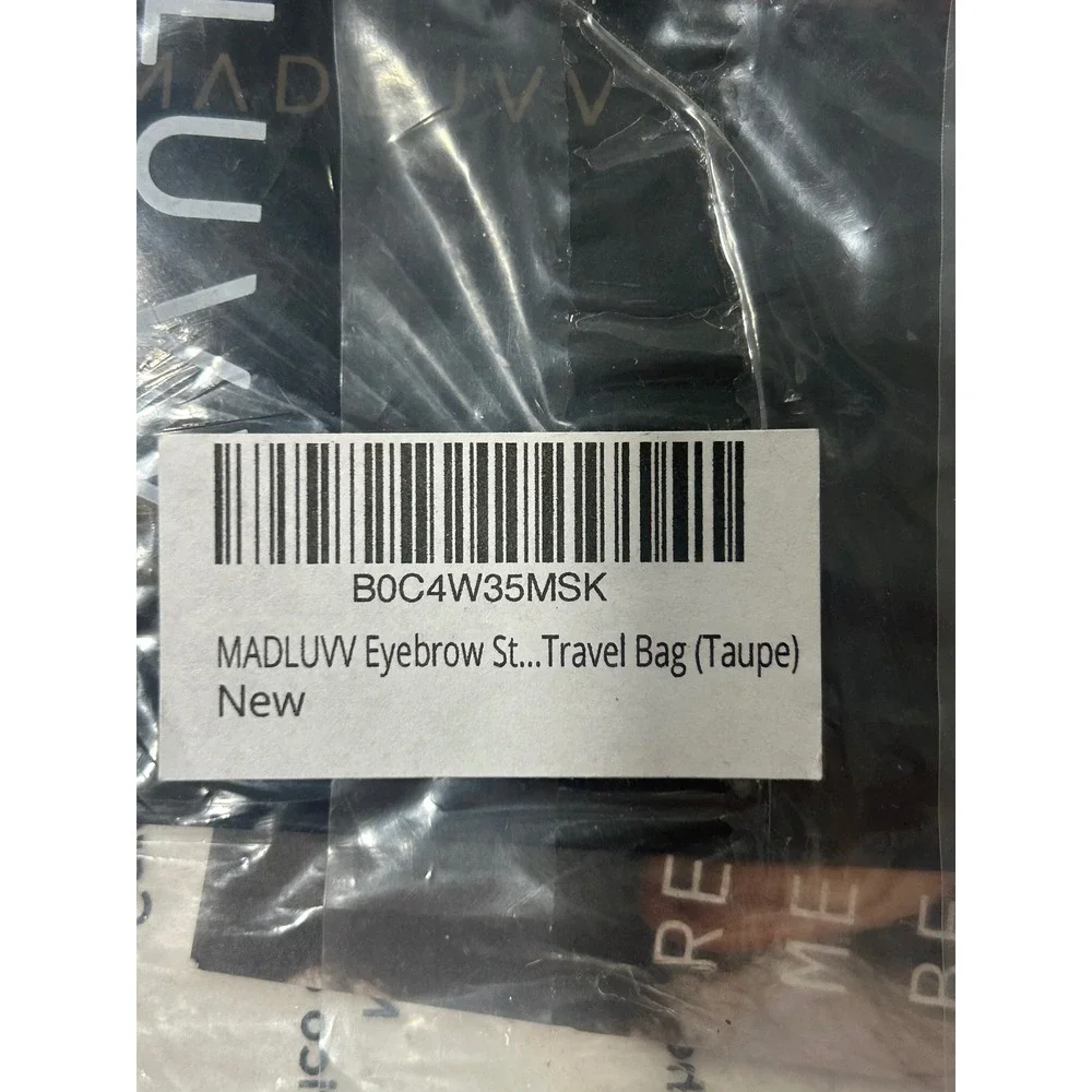 MADLUVV Eyebrow Stamp Travel Bag Taupe‎ B0C4W35MSK Nee